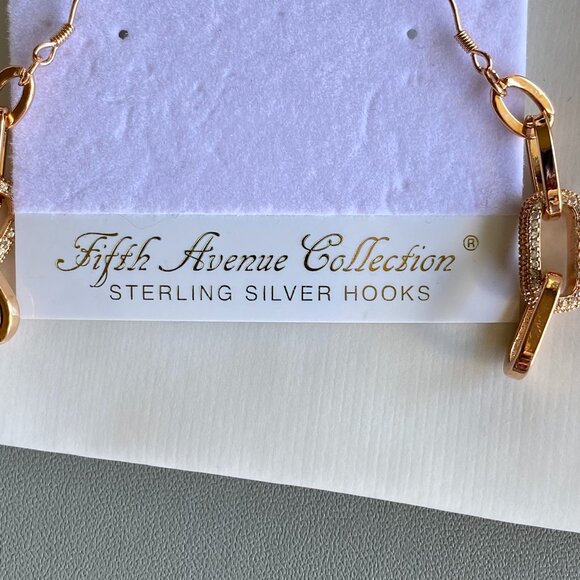 FAC Rose Gold Tone Chain Necklace & Earring Set - Picture 4 of 8